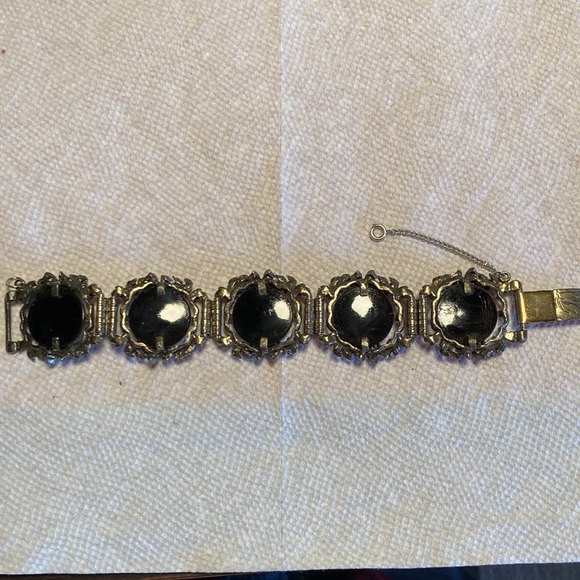 Vintage Elizabeth Morrey Watermelon Cabachon Bracelet - Picture 4 of 7